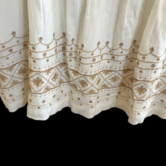 J Jill Embroidered Skirt with Pockets, Elastic Waist size Small Petite- NWT - Picture 2 of 7